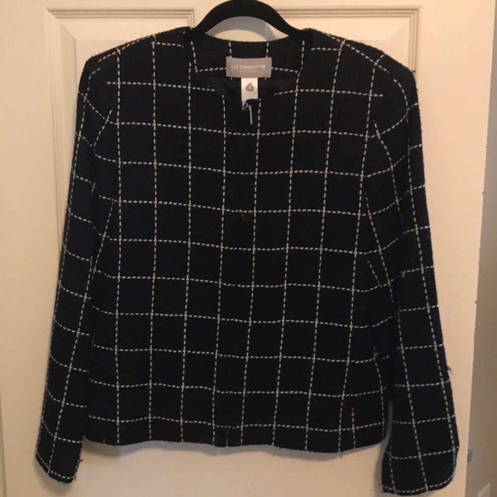 Liz Claiborne wool striped jacket